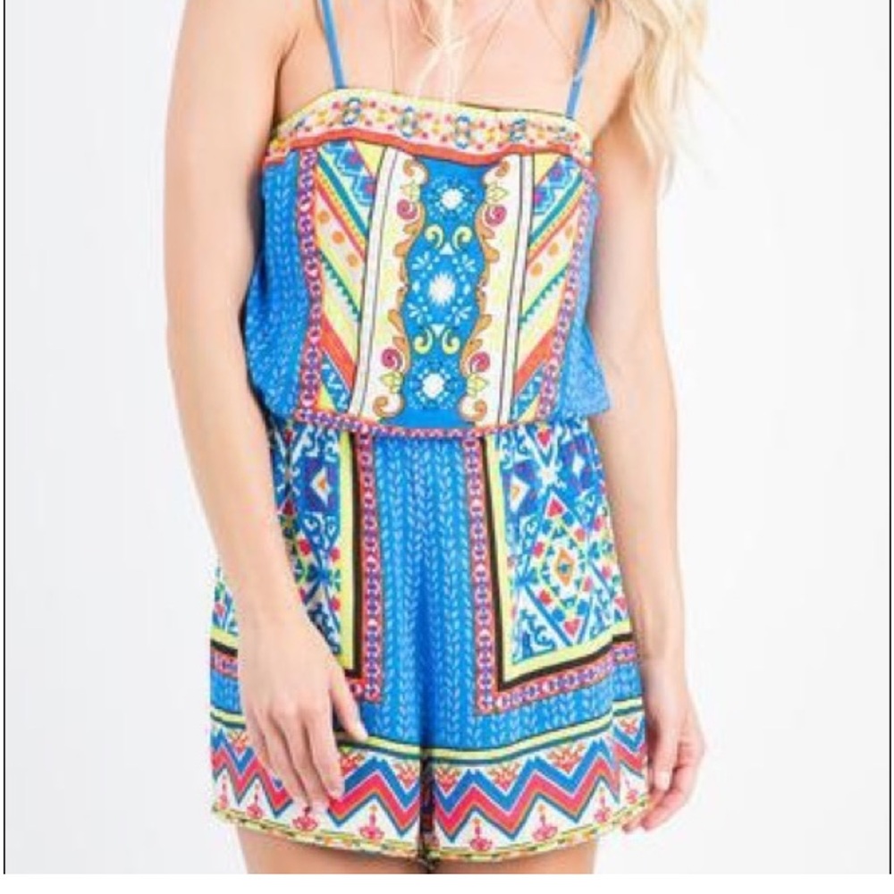 NWT romper Flying Tomato Colorful size medium fits more like size small